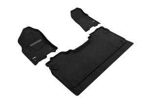 Ram 1500 Floor Mat Set - Front and Rear - 3D MAXpider - Elegant Series - Black - `19-`22